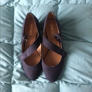 Nine West Navy Blue Wedge Heels Size 8